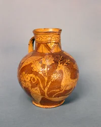 Oogstkan met sgraffito decoratie, ca. 1813